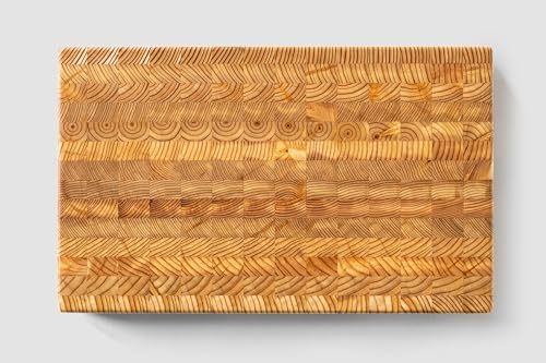 Tabla de Cortar Pequeña de Madera de Alerce Canadiense, Grano Final, Línea Estándar, Hecha a Mano para Chefs Profesionales y Cocina Doméstica, 45,1 cm x 27,9 cm x 3,8 cm miniatura 2