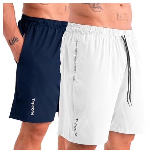 Kit 2 Shorts Masculina Tactel Com elastano Mauricinho Esportivo Verão Cross Fit Praia (BR, Alfa, G, Regular, Regular, AzulMarinho/Branco)