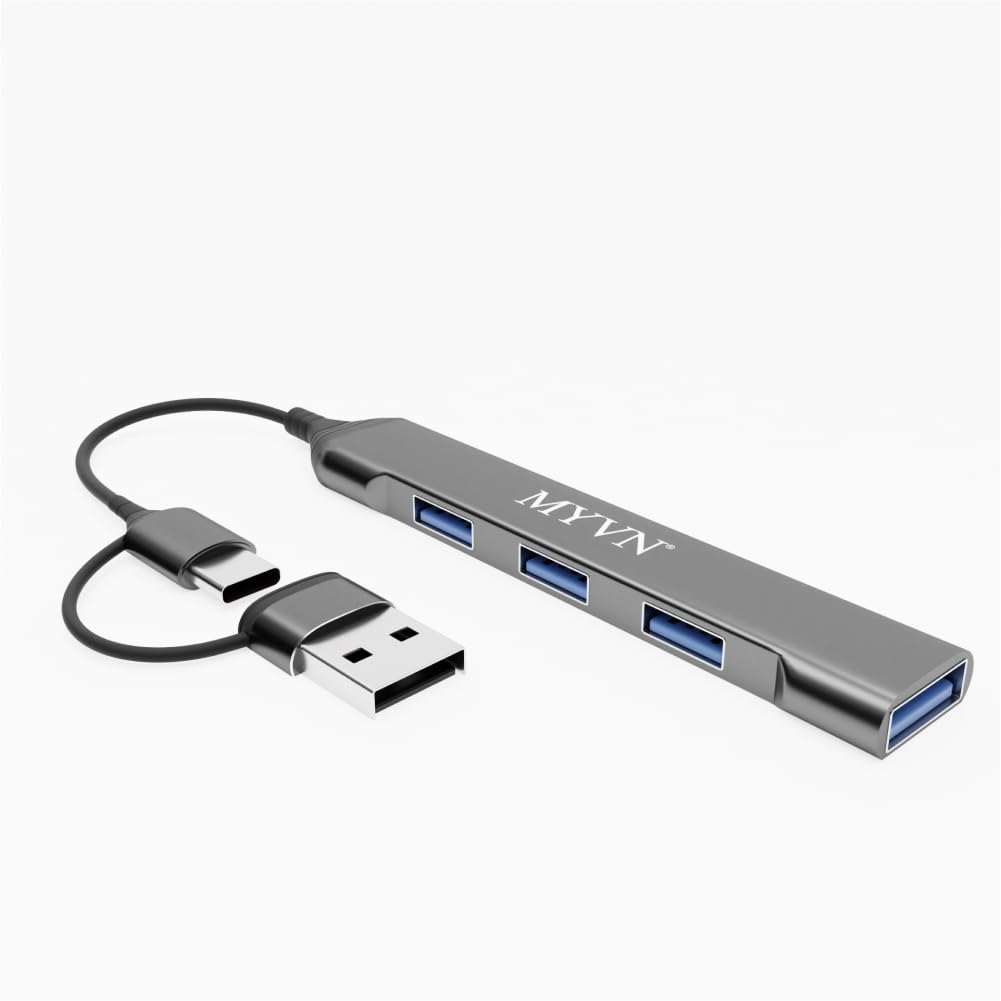 USB C Hub multiport USB C and 3.0 to USB Adapter Multiport,4 Port Hub USB Splitter up to 5 Gbps Data Transfer Speed for PC, Laptops, MacBooks-image-48