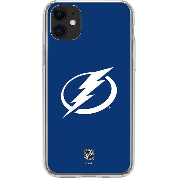 Skinit Clear Phone Case Compatible with iPhone 11 - Officially Licensed NHL Tampa Bay Lightning Logo Design