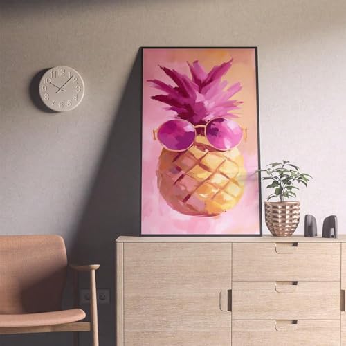 Peinture sur toile ananas pour réveiller un mur blanc triste - 6