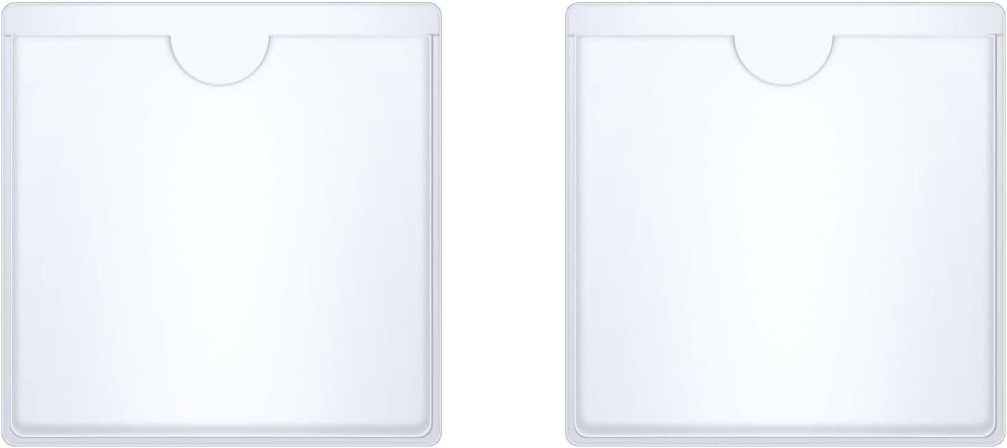 JOYVOX Car Parking Permit Holder 2-Pack - Clear, Adhesive Ticket and Pass Display for Windshield or Dashboard, Suitable for Car, Van, Caravan Photos Passports Business Cards(10.5x10.5cm)