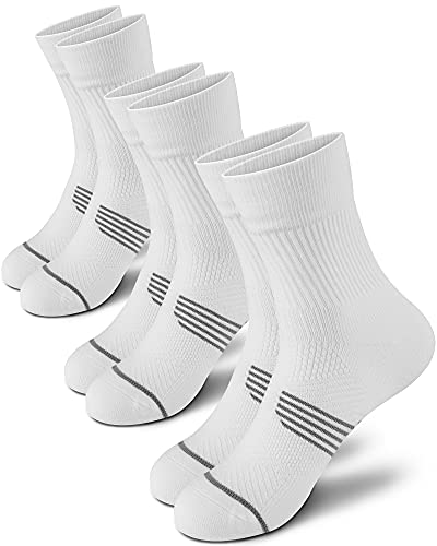 Paplus Compression Running Sock For Men And Women 3 Pairs, Cushioned Athletic Crew Socks With Arch Support #TOP16