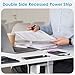 HHSOET 14 in 1 Fast Charging Recessed Power Strip, 45W Furniture Power Outlet, Flush Mount Surge Protection with 6 AC Plugs, 4 USB-A and 4 USB-C, 10ft Power Cord. (Black)