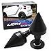 iJDMTOY (2) Satin Black Finish Front or Rear Bumper Protector Spikes Guards For Smart Car All Models