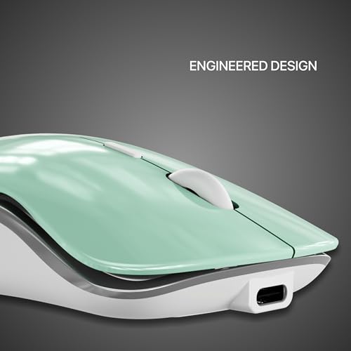 Image of Zebion Connect-3 Triple Mode /Multidevice Mouse,Rechargeable Battery with Type C Cable,Upto 2400 DPI, Silent Click, Ergonomic Design (Bluetooth 5.3 +Bluetooth 5.3, 2.4GHz Wireless) (Green)