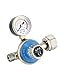 CFH Gasdruckregler Propan Gasflasche stufenlos regulierbar 1-4 bar DR 115 – Druckminderer mit Manometer, Eingang G.5 und Ausgang H.6 3/8 gemäß EN 16129, Durchfluss 6-10 kg/h