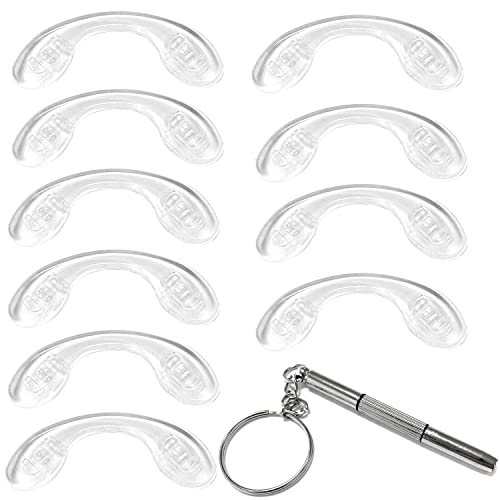 10 coussinets nez silicone en U lunettes tournevis 42mm