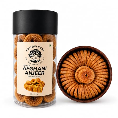 Image of PRITHVI PURE Dry Figs Afghani Anjeer 500gm x 2 | Medium Size Dried Figs | Soft & Ready to Eat Anjeer | Premium Dry Fruits for Snacking, Baking & Gifting | Combo Pack