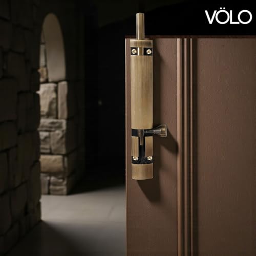 Image of Volo Premium 6 inch Xylo Tower Bolt /Door Latch /kundi /chitakni /Chitkini (Stainless Steel Rod) (Antique Brass Finish) (Size 150mm) (6 inch- 150 mm, 8)