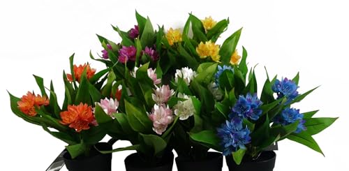 Plante d'intérieur artificielle freesia en pot de 40cm - 6