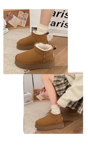 Women's Cozy Suede Short Bootie Slippers, Fuzzy Lining, Hard Sole4