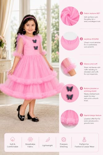 Image of KJD Girls Below Knee Party Dress