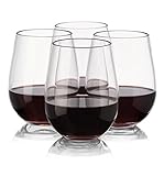 Irrompible e irrompible: a diferencia de las copas ordinarias, esta copa de vino de plástico respetuosa con el medio ambiente tiene excelentes propiedades termoformadoras, excelente resistencia a la intemperie y al impacto que ayuda a prevenir grietas. No se romperá incluso si se cae accidentalmente al suelo. Nuestras copas de vino tinto son aptas para lavavajillas, pero solo en el estante superior.
