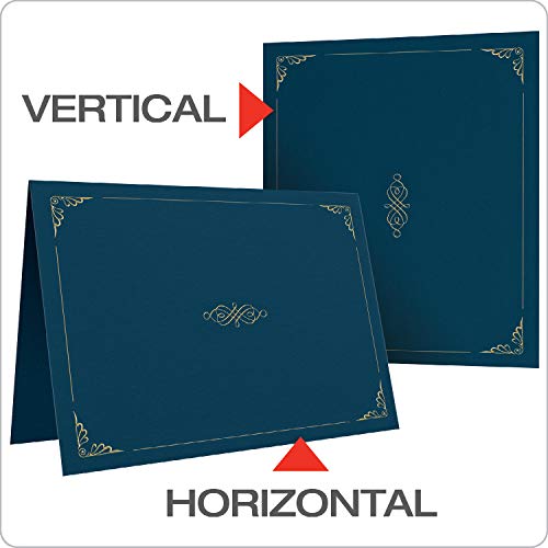 Oxford Certificate Holders, Diploma Covers for Letter Size 8.5x11 Certificates, Cardstock, Dark Blue, Letter Size, 25 per Pack (299235) by Oxford - Image 4