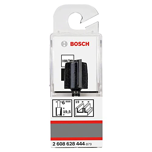 Bosch 1x PRO Nutfräser, gerade, zweischneidig (für Weichholz, Hartholz, Ø 19 mm, Professional Zubehör Handfräse, Kantenfräse)