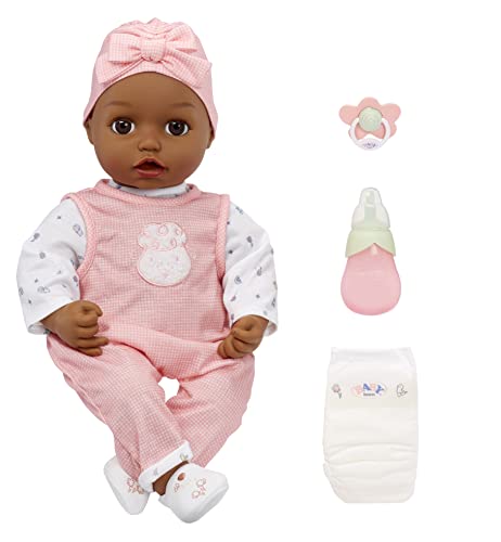Baby Born My Real Baby Doll Harper - Dark Brown Eyes: Realistic Soft-Bodied Baby Doll Ages 3 & Up, Sound Effects, Drinks & Wets, Mouth Moves, Cries Real Tears, Eyes Open & Close, Pacifier
