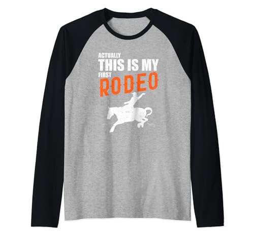 This Is My First Rodeo Cabalgata Vintage Cowboys Camiseta Manga Raglan