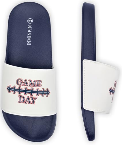Image of INMINPIN Kids Boys Girls Ball Sprots Slides Sandals Ultra Comfortable Beach Pool Shower Shoes House Slide Indoor Outdoor for Sports Fan