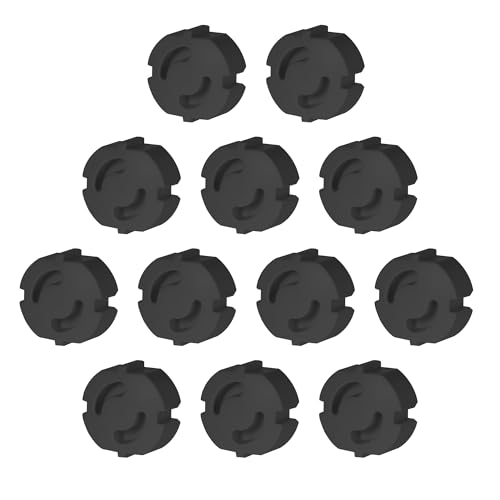 Offgridtec® 12 tappi di sicurezza per prese di sicurezza per bambini, a incastro, colore nero