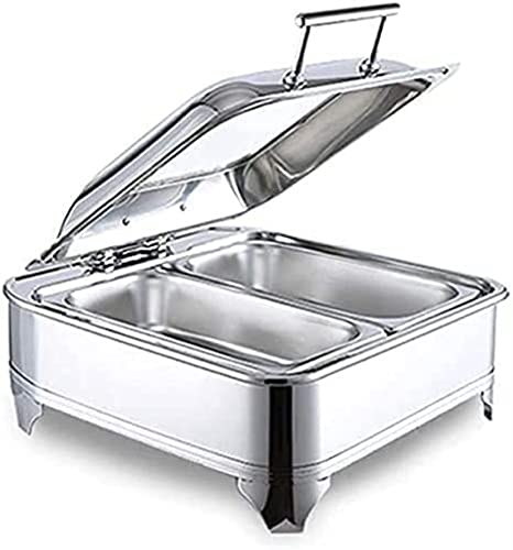 Récipients eau chaude chafing dish à couverture transparente visible