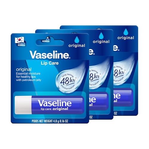 Image of Vaseline Lip Care Original Lip Balm Stick 4.8g (Pack of 3)