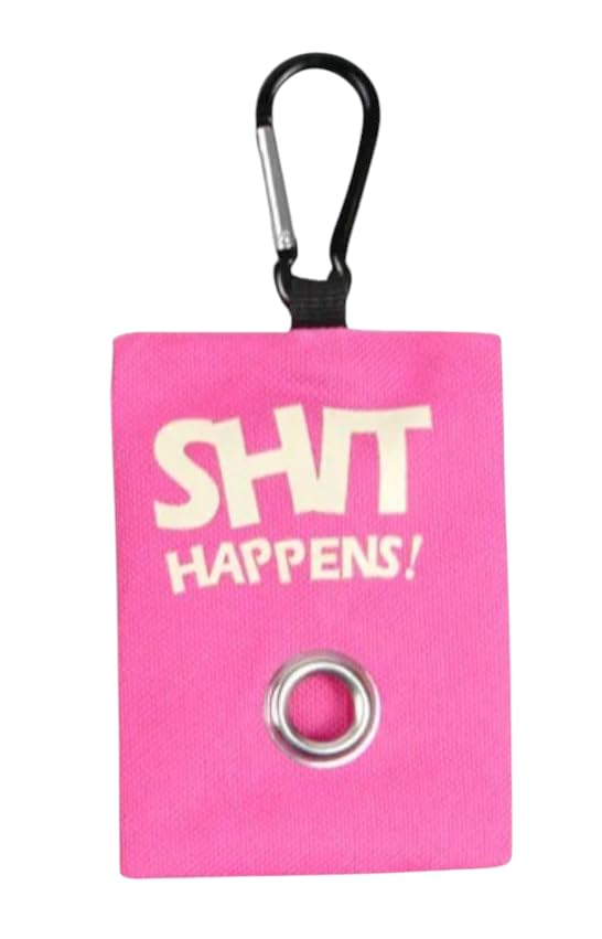 Portabustine feci cane, Dispenser per Sacchetti di Rifiuti per cani, per Guinzaglio, Porta Sacchetti per Rifiuti per Cani, con Clip in Metallo porta sacchetti cane da guinzaglio (Rosa)