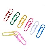 KAZOKU 1 Inch Assorted Color Mini Paper Clip Holder，Color Coated Paper Clips for Files, Papers, Office Supply（200 Pack）