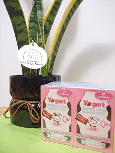 yogurt body soap - A Bonne X2 Boxes Yogurt Milk Cream Soap Nano White Q10 X 3 Glutathione 90g