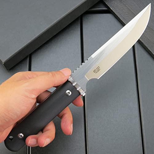Eafengrow Ef123 Fixed Blade Knife 14C28N Steel Blade G10 Handle Fixed Knife For Outdoor Camping Hunting Survival Tool Knives With Kydex Sheaths(Black) #TOP5