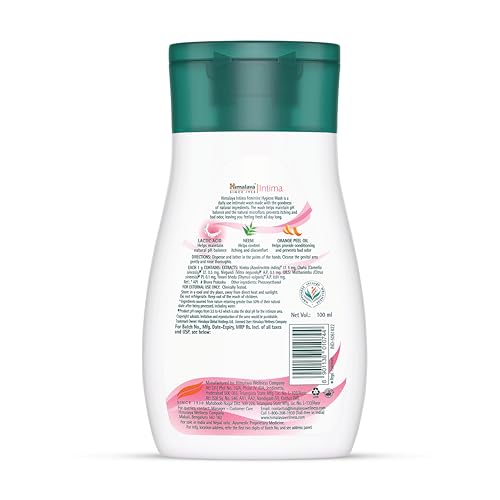 Image of Himalaya Intima | 100 ml | Feminine Hygiene Wash | Lactic Acid Wash | Balances pH | Natural Ingredients | Relieves Itching and Irritation