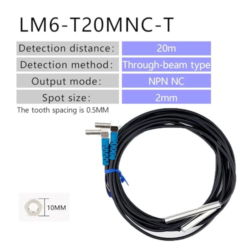 Interruptor de ángulo recto M6 con haz fotoeléctrico preciso de 2 mm 2