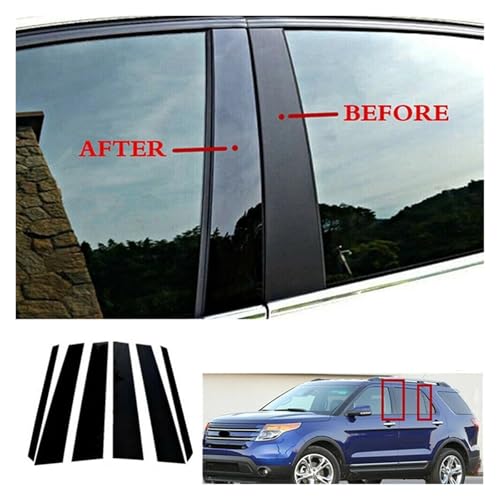 Cubierta de pilares para ventana de coche: protector de postes puertas Ford Explorer 2011-2019 4