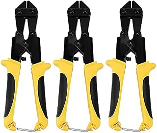 MUKLEI 8 Inches Mini Bolt Cutter, Small Wire Cutters, Heavy Duty Wire Cable Cutter Spring Snip Clippers with Anti-Slip Grip for Cutting Chains, Cables, Padlocks, Wire Fencing