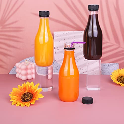Durony DY0101 12 Pack 10 Oz Juice Bottles Reusable Clear Plastic Juice Bottles thumb #3