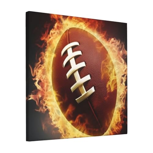 Poster de football américain en toile de 30,5 cm comme décoration murale