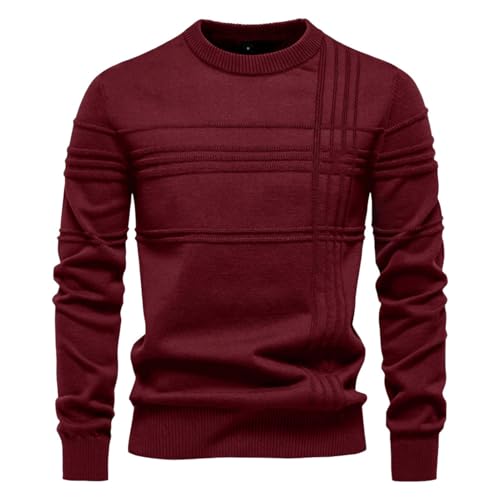 Pull col rond homme en maille premium : la qualité durable pour l'hiver.