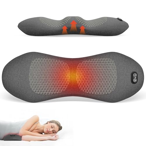 3 in 1 Triple Fusion Back Massager Electric Lumbar Support Pillow withHeat, Vibration & Adjustable...