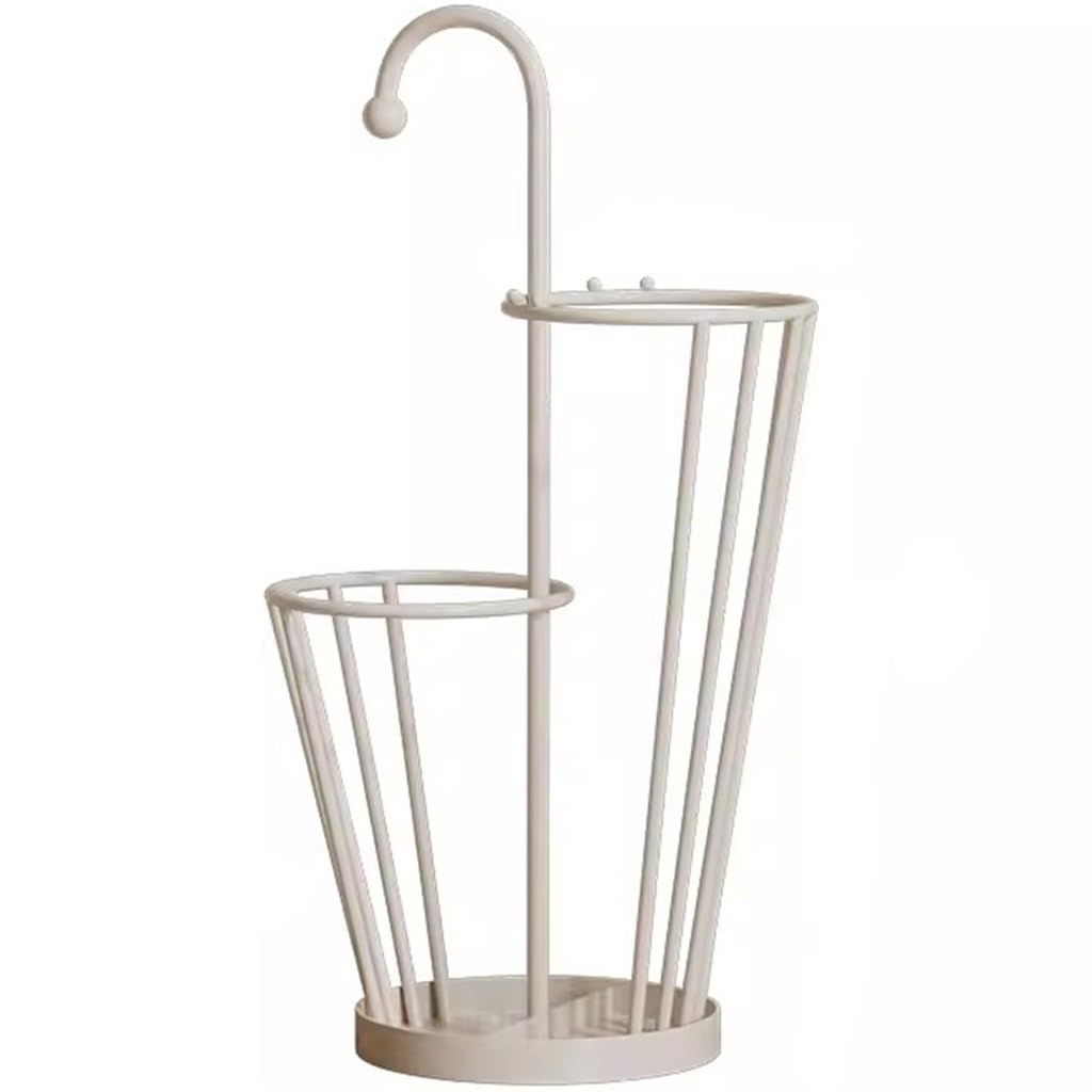 SBJKLYRN umbrella stand, Corridor Creative Iron Art Umbrella Basket, Umbrella bucket Easy Installation, Birthday Gift(White)