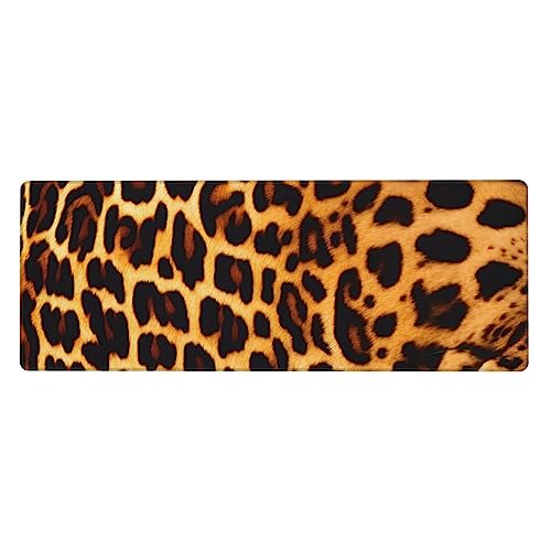 Tapis de souris à rayures sur léopards 30,5 x 80 cm de long avec base antidérapante pour jeux et bureau