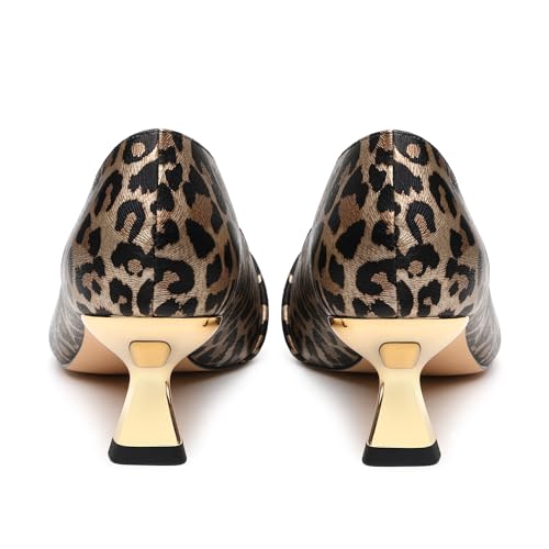 Women's Kitten Heels Square Toe Low Heel Pumps Closed Toe Patent Slip On Pumps Womens Work Dress Office Wedding Party Shoes 2 Inch4