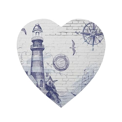 Imanes decorativos con impresión de brújula náutica para nevera,