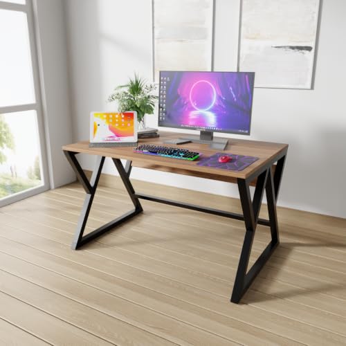 Image of Riyan Luxiwood Daffodil Computer Table in Engineered Wood with Flat Surface, Multi-Usage Laptop Desk & Home Office, Desk Sturdy Gaming Table (Beige, Small)