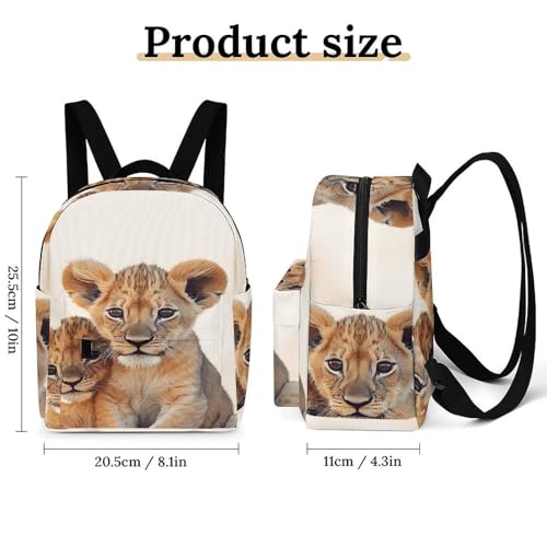 Mochila cómoda y práctica para portátil con tela impermeable de león 2