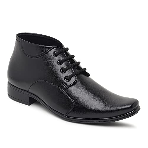 Image of Zixer Synthetic Leather Ankle Formal Shoes Men || Office Shoes for Men Stylish || Chukka Boots Men Long Shoes for Men Long Boots