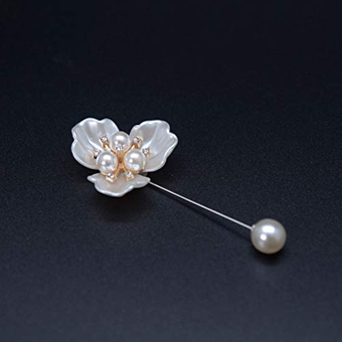 Exceart 20Pcs Rhinestone Pearl Embellishments Faux Pearl Flower Buttons Embellishments Pearl Brooch Flatback Buttons For Wedding Home Decoration #TOP2