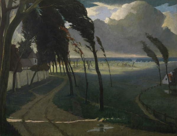 Peinture sur Toile Tempête Eugene Laermans Décoration Chambre 60x90cm