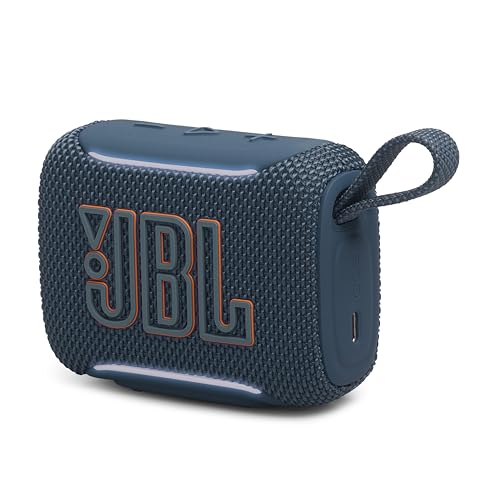 Image of JBL Go 5 - Ultra-Portable Waterproof & Drop-Proof Speaker with JBL Legendary Sound & Ambient Edge Lighting, AirTouch Instant Stereo Pairing or Link Multiple Compatible Speakers via Auracast (Blue)