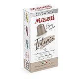 Caffè Musetti, 10 Aluminium Kaffeekapseln für Nespresso® Maschinen Intenso Mischung...