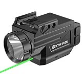 XYH-Win 1000 Lumens Light Laser Combo with Strobe Function, Tactical Green Laser Sight and High Power Weapon Flashlight Fits for Picatinny Rail & Full Compact Rail,Aluminum Shell,Magnetic Rechargeable
